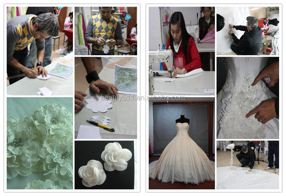 新しいデザイン2015a- ラインスクープネックブライダル長い袖のレースのウェディングドレスの花嫁の服bn36中国製仕入れ・メーカー・工場