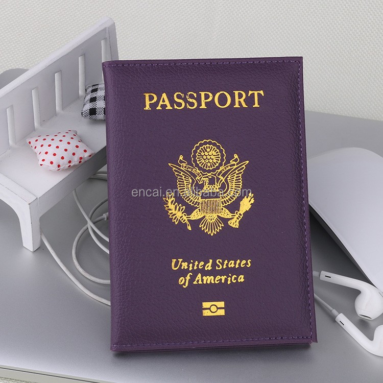 Encai Cheap Usa Passport Cover Gift Wholesale America Passport Holder