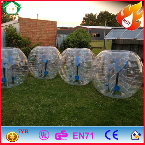 PVC or TPU Material and Inflatable Toy Style football inflatable body zorb ball