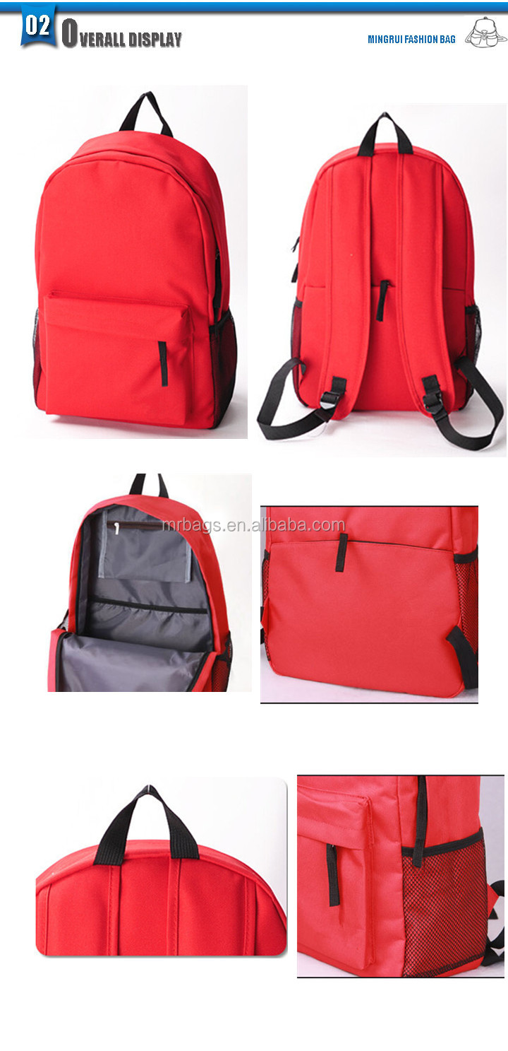 ファッション旅行の荷物赤いキャンバスバックパック仕入れ・メーカー・工場