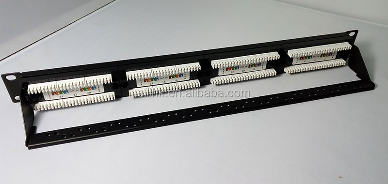 Rj45 utp 24ポートcat5eパッチパネル付きケーブル管理仕入れ・メーカー・工場