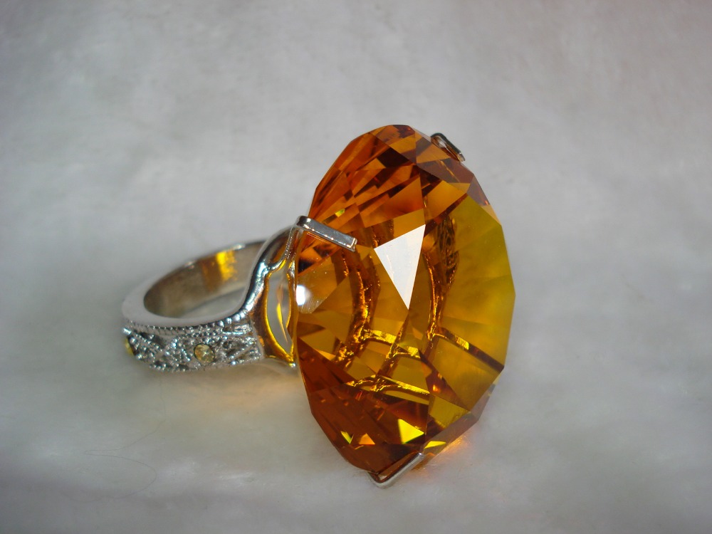 黄色のガラスダイヤモンド婚約リングナプキンホルダーMH-C082仕入れ・メーカー・工場