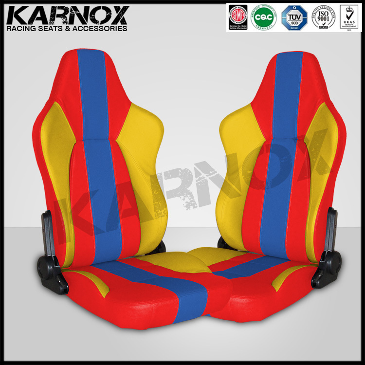 赤青と赤karnoxマイクロファイバースポーツカーのシート問屋・仕入れ・卸・卸売り