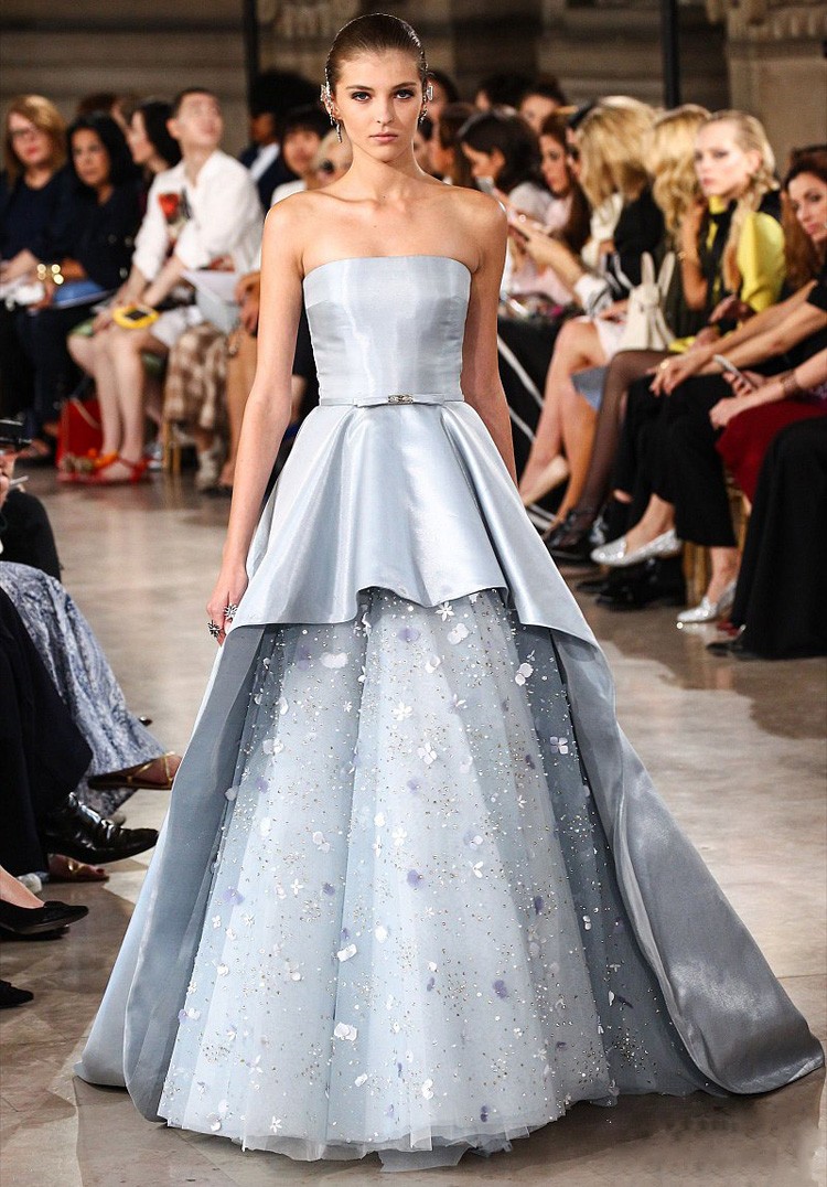 2016 Blue Floor Length Italian Dress Alibaba Wedding Dress Party