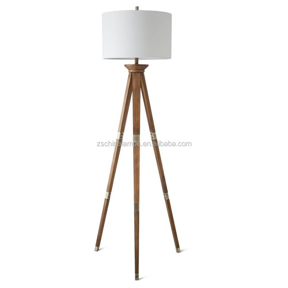 2017 hotel decoratieve metalen en houten vloerlamp 3 benen met ...