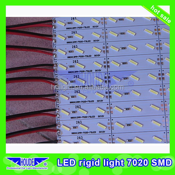 Non-waterproof 72led per meter dc 12v smd 7020 led strip rigid strip DC 12V 7020 Rigid Led Bar Light SMD7020 with Aluminum PCB