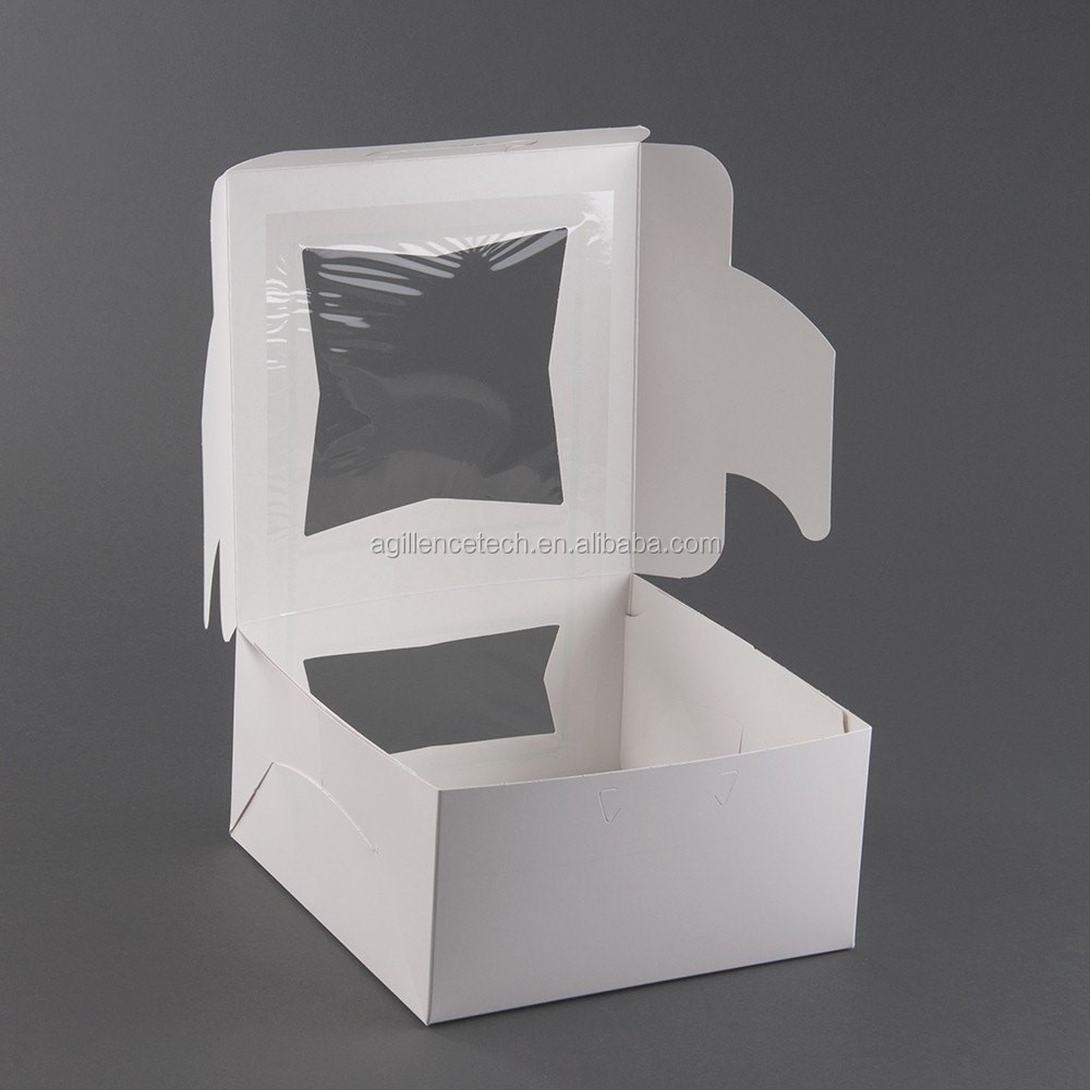 2015紙包装ケーキボックスホワイトクラフト紙のクッキーパン屋のボックス仕入れ・メーカー・工場