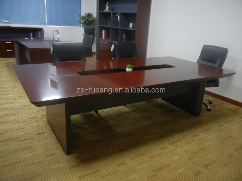 クルミのベニヤ、 甲高い声で言うオフィステーブル中国、 の幹部のテーブルの新しいデザイン仕入れ・メーカー・工場