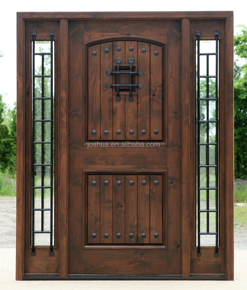 Rustic European Wrought Iron Door Wood Entry Door Buy Lowes