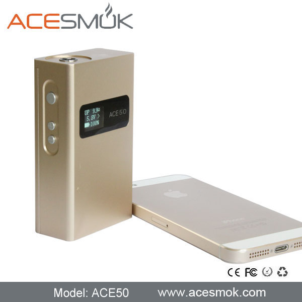 2014 best 50w mod ACE50 box mod for e cigarette distributor