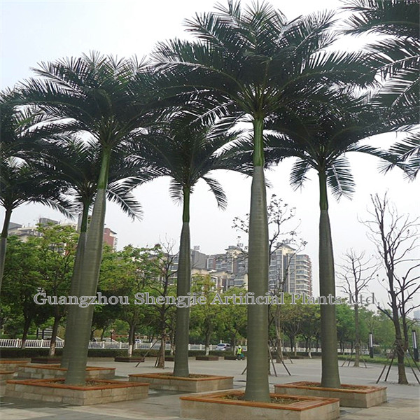 9m afforest tree factory price playground/park/beach indoor&outdoor festival decoration fiberglass artificial king coconut tree