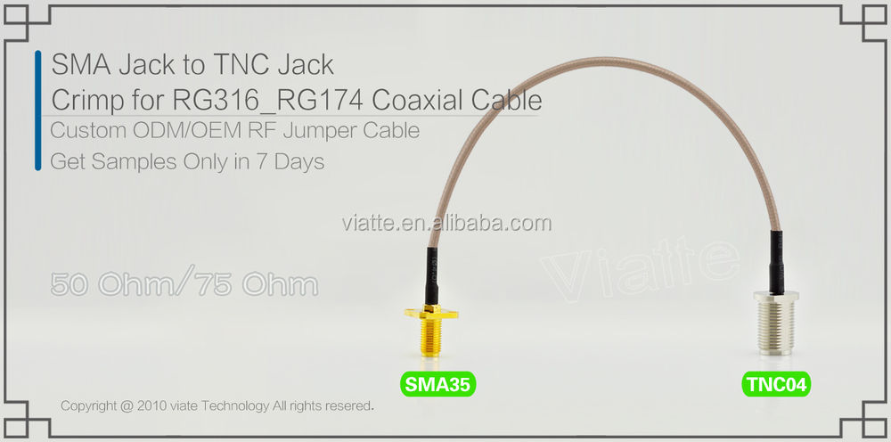 Smaジャック/にメスtncジャック/rg316_rg174メス圧着用同軸ケーブルのコネクター仕入れ・メーカー・工場