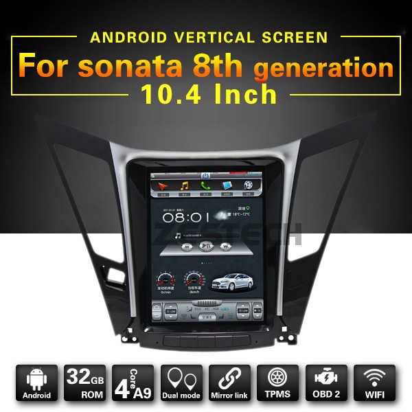 10.4" Android Vertical Screen Car Radio Stereo For Hyundai