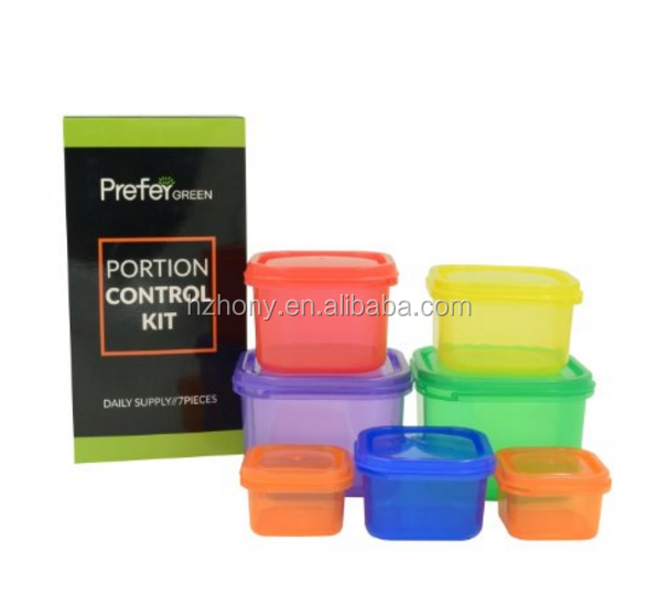 21 Day Portion Control Container Kit (7-Piece) with Complete Guide