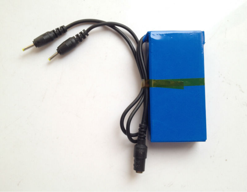 スーパーrechargebaleリチウム- イオン電池パック用コネクタ付きdc12v3.0ah2.5*0.7mmlanルータまたはgprs問屋・仕入れ・卸・卸売り