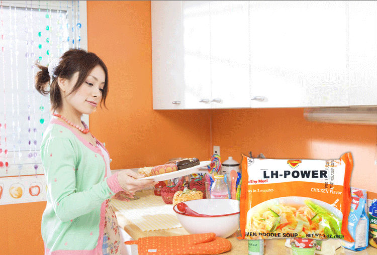 2014 Newest LH-POWER Chicken Flavor instant Noodles 100g