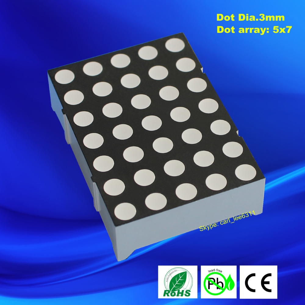 blue led 7x5 matrix led dot matrix 7x5 led dot matrix display 7x5