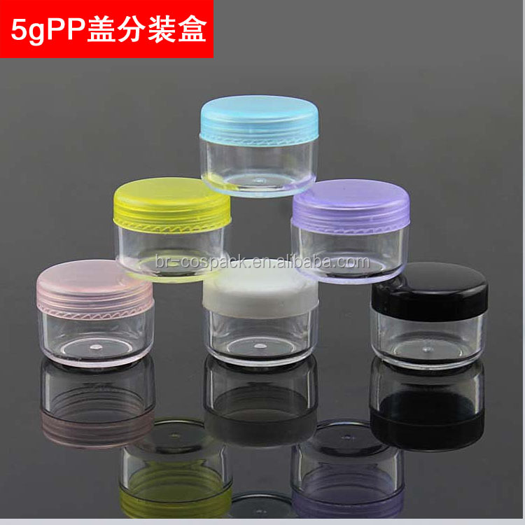 プラスチックのサンプル瓶の5g、 化粧品容器クリームジャー5ml、 プラスチックボトル仕入れ・メーカー・工場