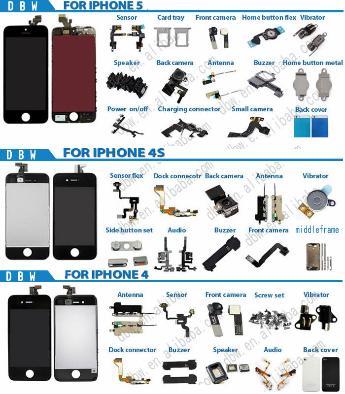 iphone5の完全なミドルフレームとすべての小さな部品仕入れ・メーカー・工場