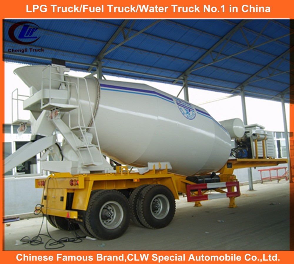Cement Mixer Tanker Semitrailer 9 Cubic Meter Concrete Mixer Trailer