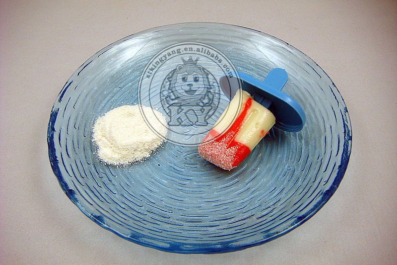 Fancy Ice Cream Shape Sour Powder with Hard Candy Lollipop