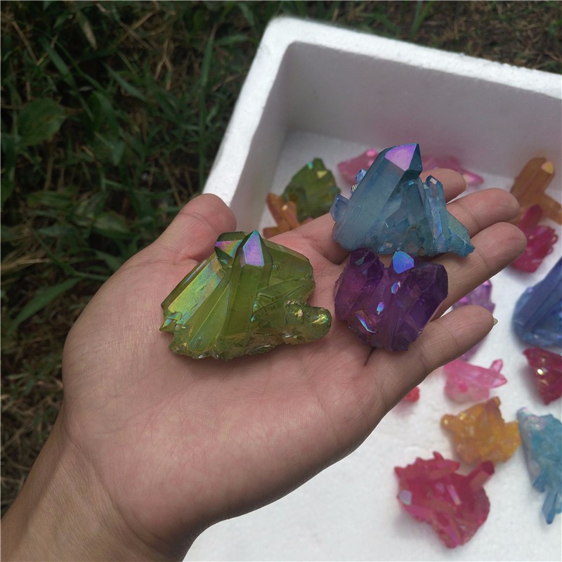 Good Looking Beautiful Colorful Quartz Crystals Cluster