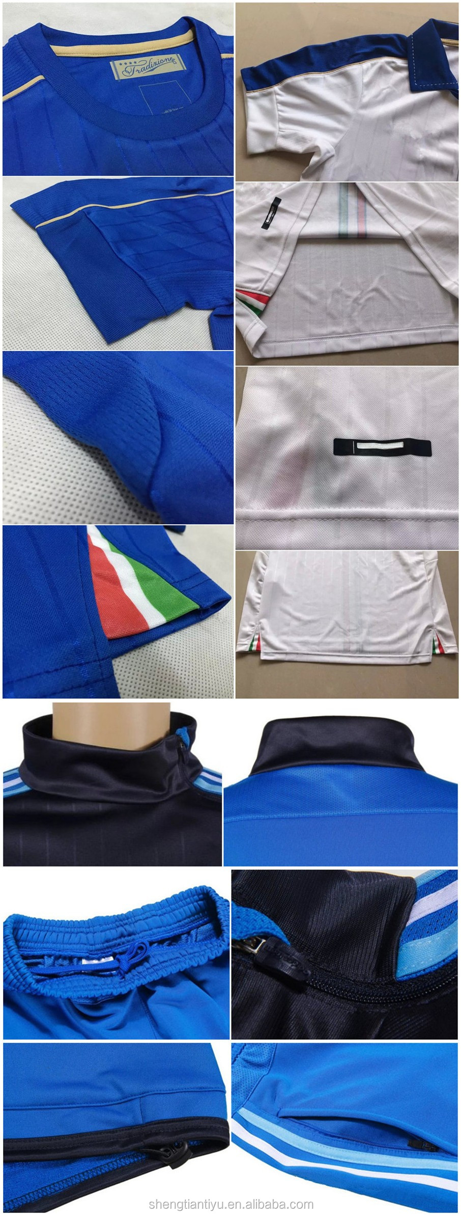 タイ品質2016ユーロカップitali国家チームサッカーユニフォーム/ジャケット/トラックスーツファンバージョンカスタムサッカーキット仕入れ・メーカー・工場