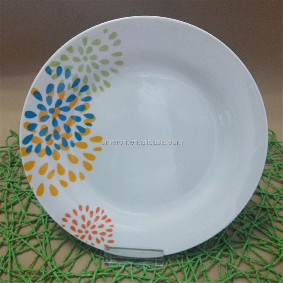 2015 hot sale colorful decal ceramic dish wholesale, ceramic