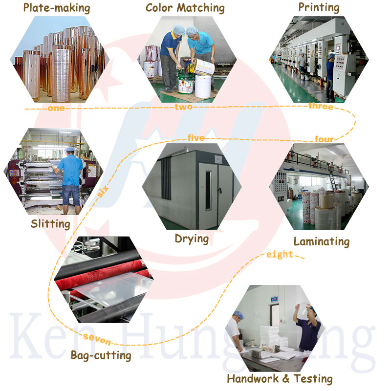 Stand up Kraft Paper Tea Bags Printing with Zipper and Window
