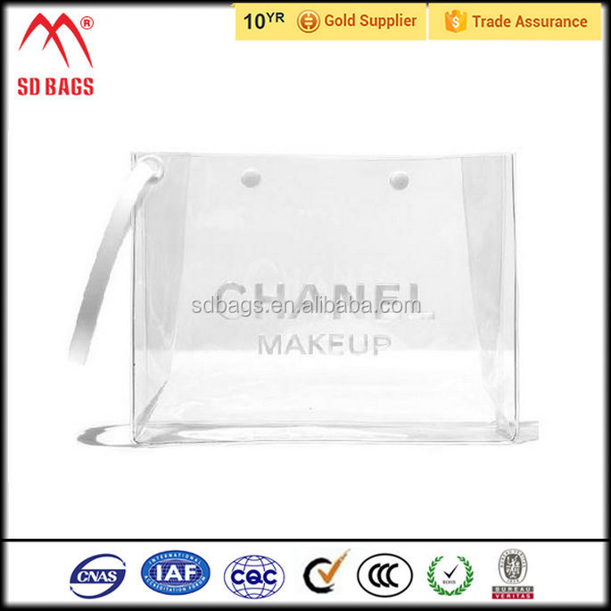 Chanel clear makeup bag