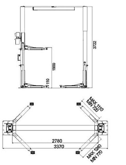 JUNHV cheap and good quality two post car lift with CE certificate JH-5000CS問屋・仕入れ・卸・卸売り