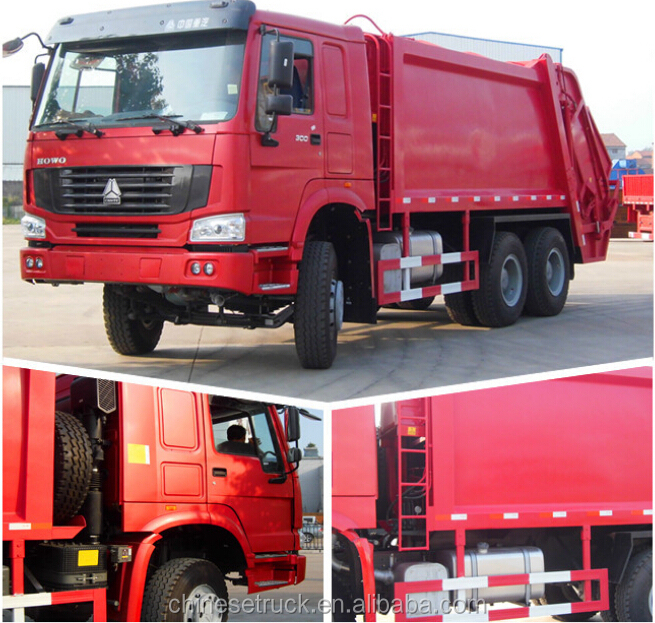 sinotrukhowo16m3圧縮された廃ゴミ圧縮機車販売のための仕入れ・メーカー・工場