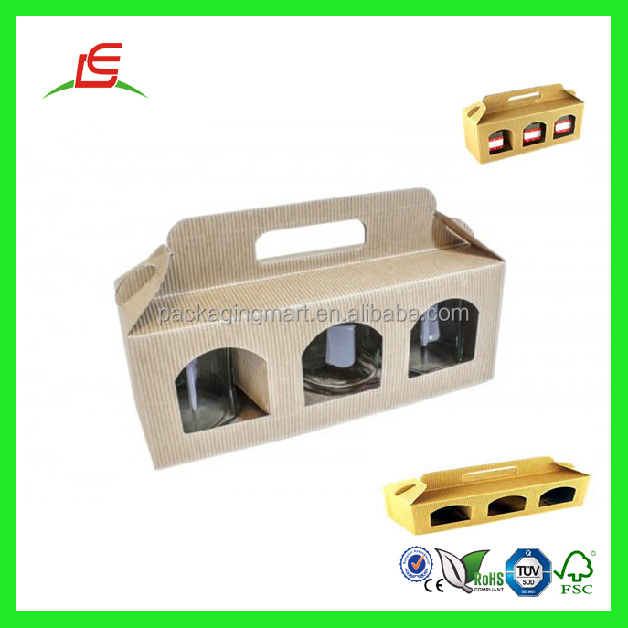 Q996 Brown Kraft Paper Jar Gift Box With Handle,Fancy Gift Box