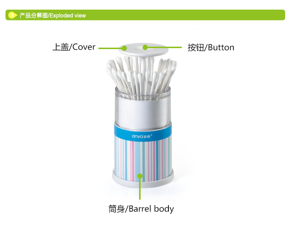 Qティップd615container/綿棒としてディスペンサー昇進のギフト問屋・仕入れ・卸・卸売り