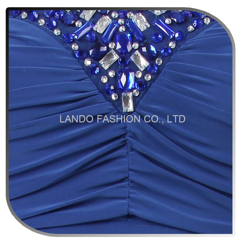 ブルーダイヤモンドノースリーブシフォンマキシドレス最新のドレスデザイン仕入れ・メーカー・工場