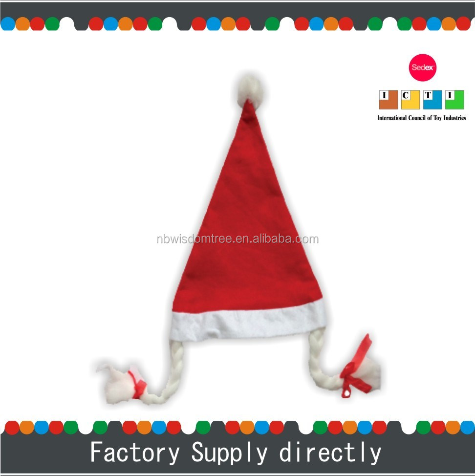 新しい安い面白い生地クレイジー子供クリスマス帽子仕入れ・メーカー・工場