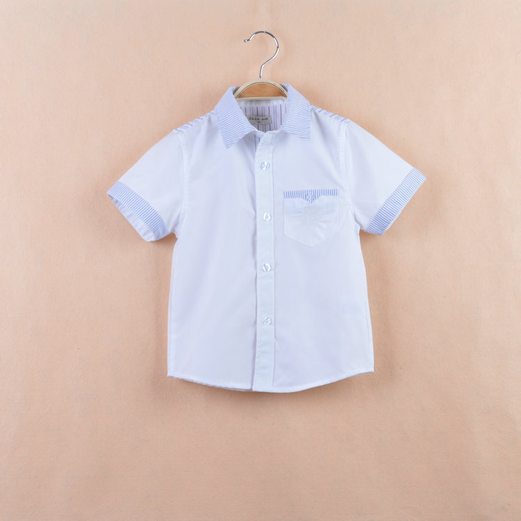 最新のファッションの赤ん坊のr&h2015少年白い綿のシャツ安い仕入れ・メーカー・工場