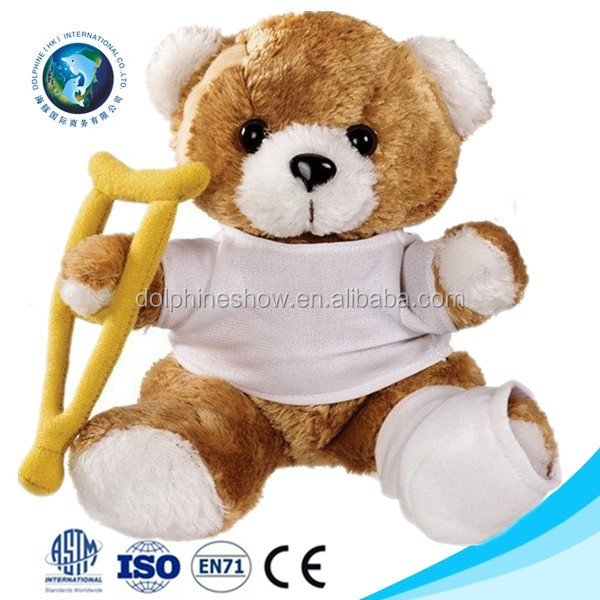 Creative Bear Plush Bag, Injured Bear Plush, Teddy Bear Boy