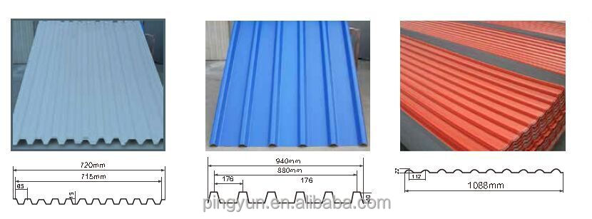 異なるタイプのプラスチック製の屋根の設置/プラスチック屋根瓦タイル/pvc屋根シート問屋・仕入れ・卸・卸売り