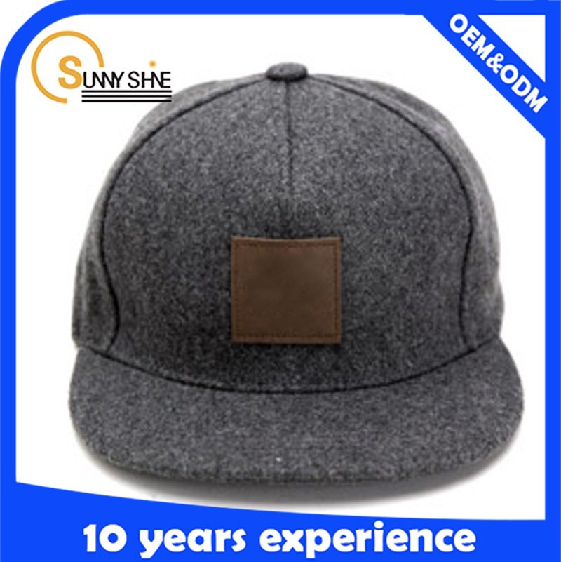 の男性迷彩柄スナップバック帽子広いつば100％ウールの帽子を感じた仕入れ・メーカー・工場
