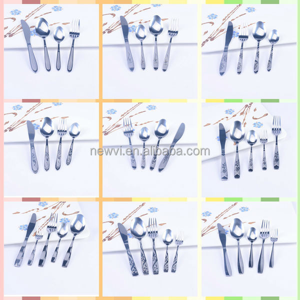 western cute stainless steel corn starch flatware for kitchen