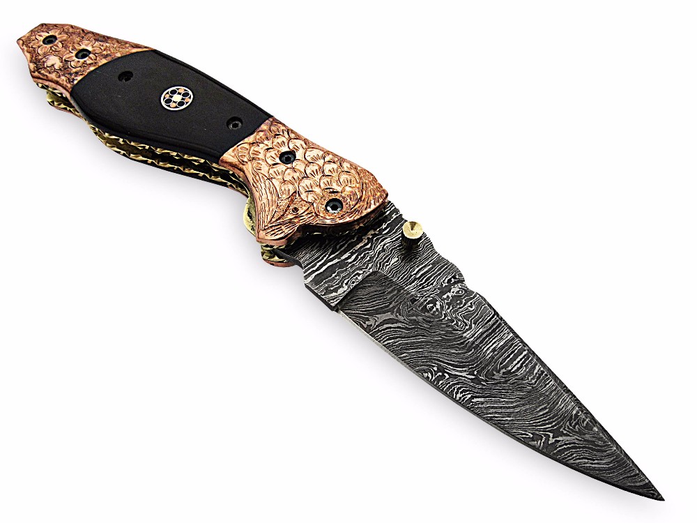 2017 Hot Sale Handmade Liner Lock Damascus Folding Knife In Pakistan