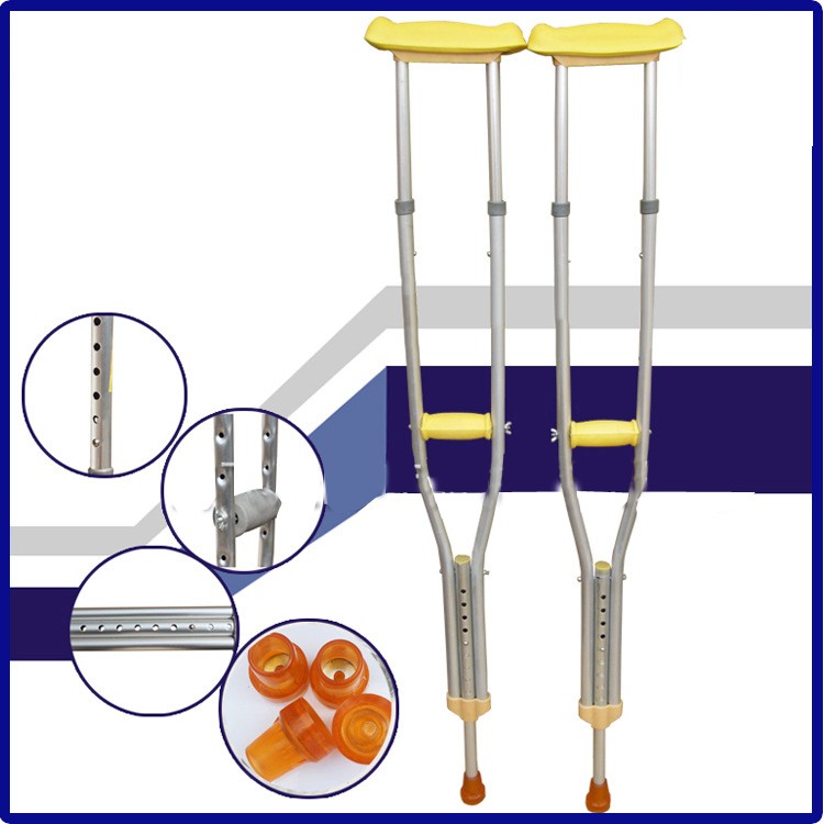 Easy Adjustable Aluminum Crutches,Thick Aluminum Axillary Crutch In