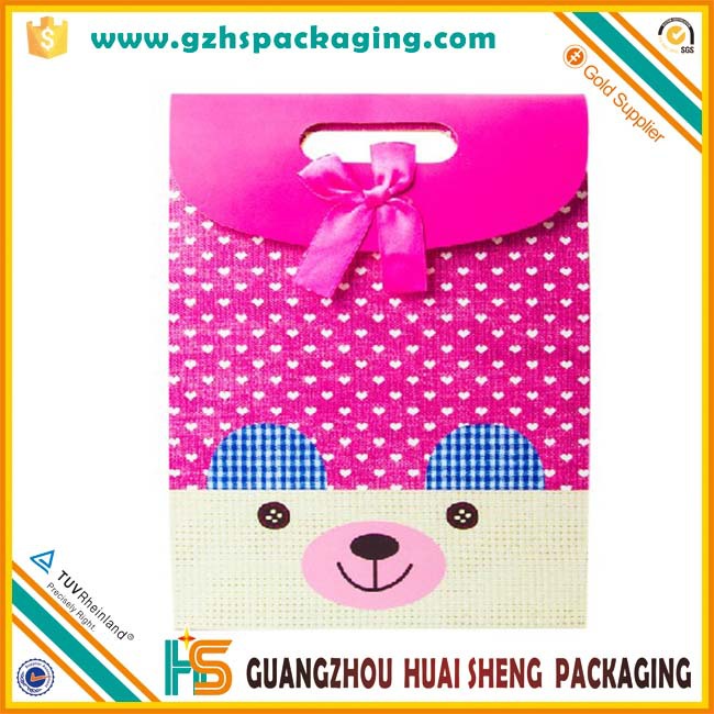 high-end festival lucky paper gift bag for oversea customers