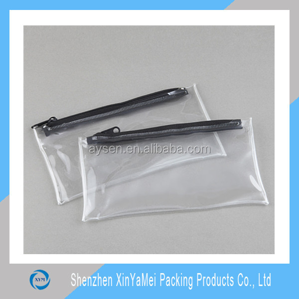 PVC Plastic Bags Use pvc transparent zipper