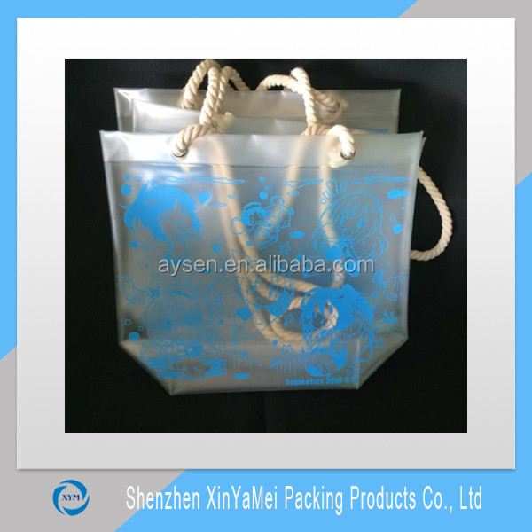colorful printing pvc shopping bag / glossy pvc bag
