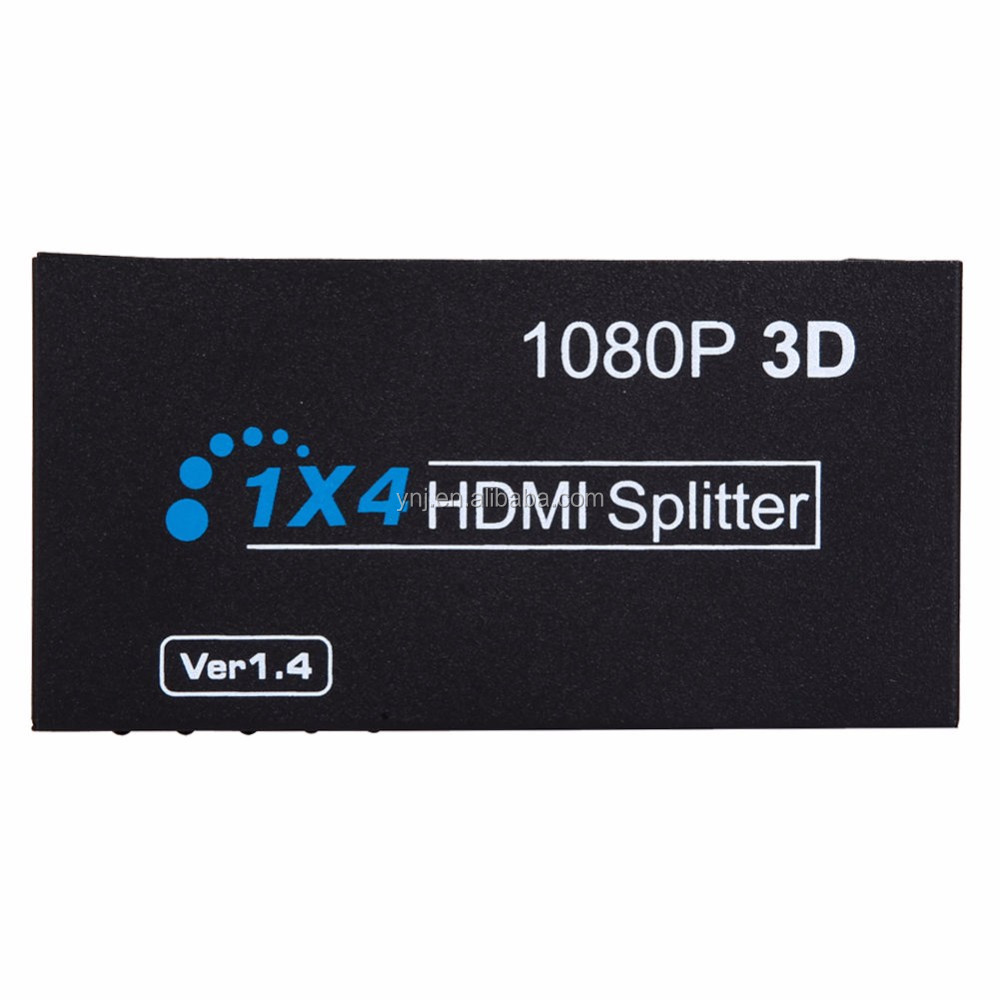1インチ4アウトボックスハブリピータ3d 1080 pフルhd 1 × 4ポートhdmiスプリッタアンプ1.4ボルト仕入れ・メーカー・工場