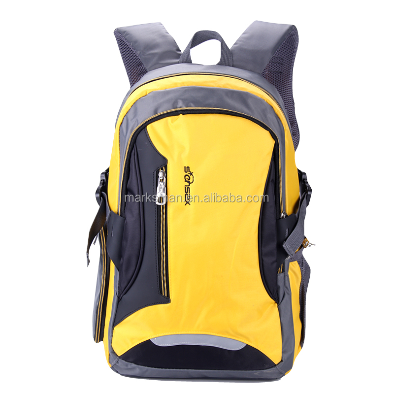学校のバッグのバックパックスポーツバッグ2015packbagポリスターカラフルなファブリックバックパック仕入れ・メーカー・工場