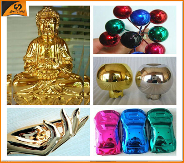 2014 hot chrome paiting machineclear plastic lollipop sticks double nozzle spray gun