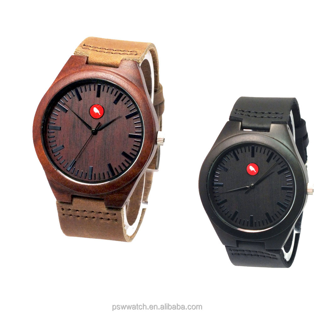 Hot sale Japan movt miyota 2035 hand made wood watch